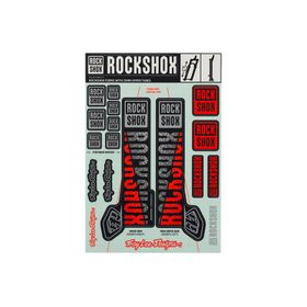 Rockshox KIT AUTOCOLLANT KIT TROY LEE DESIGNS 35MM SILVER/ORANGE