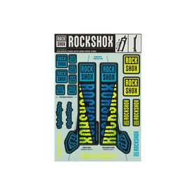 Rockshox KIT AUTOCOLLANTS ROCK.TROY LEE DESIGNS 35mm >2018 BLEU/JAUNE